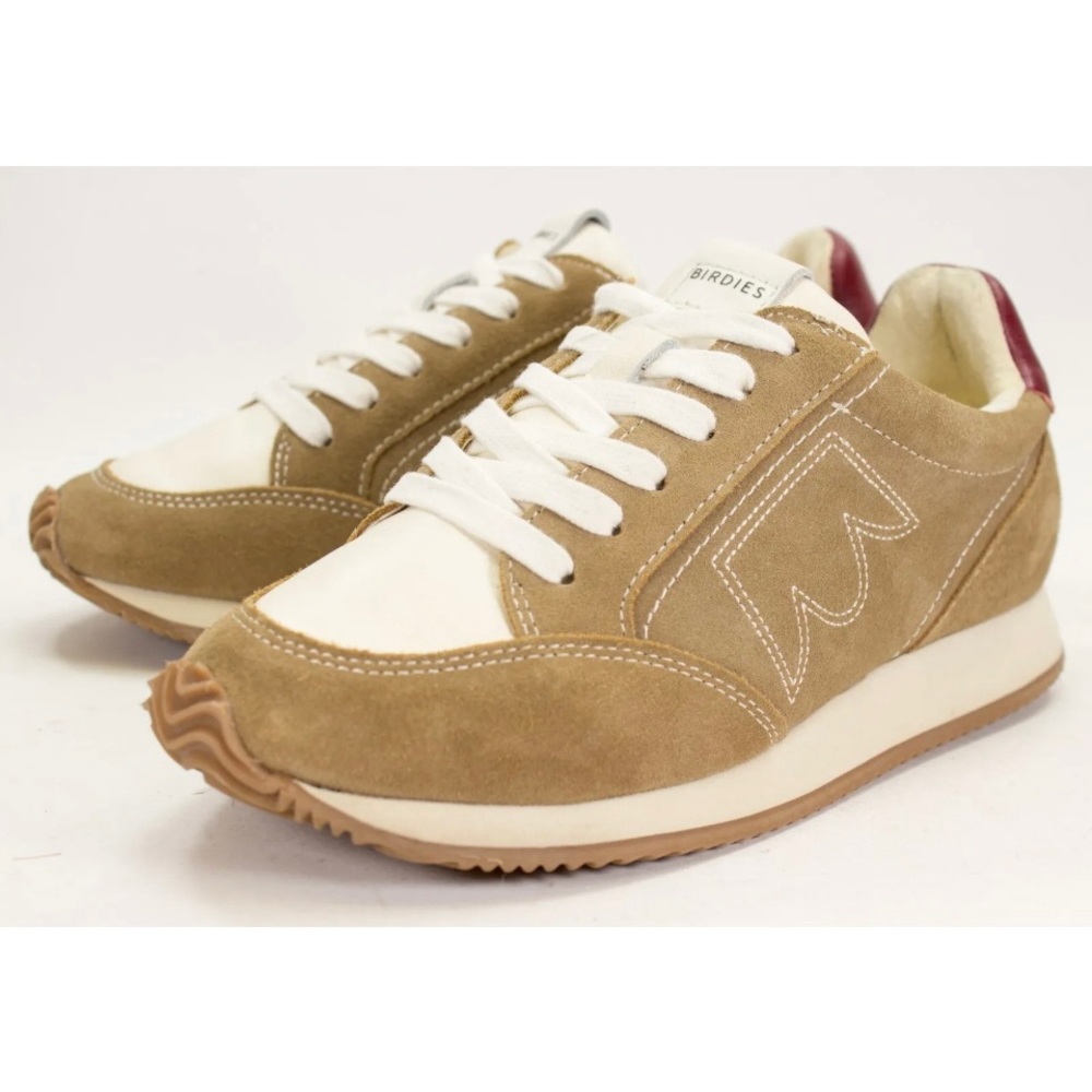 Birdies The Roadrunner Shoes Womens Sz US 6 Brown Suede Comfort Low Top Sneakers
